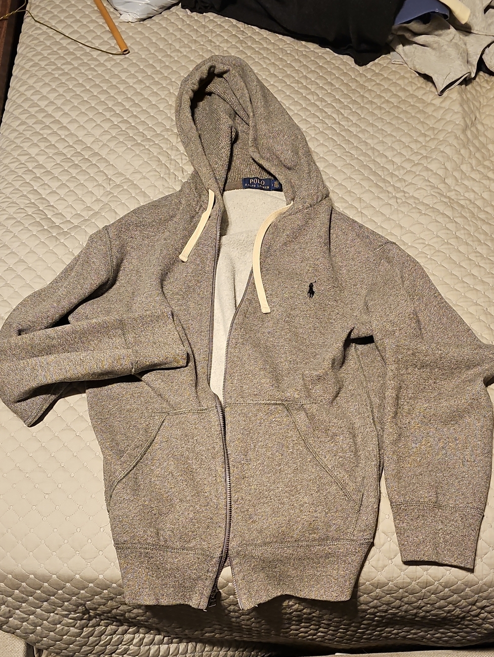Polo by Ralph Lauren Heather Gray Hooded Zip-Up Sweatshirt